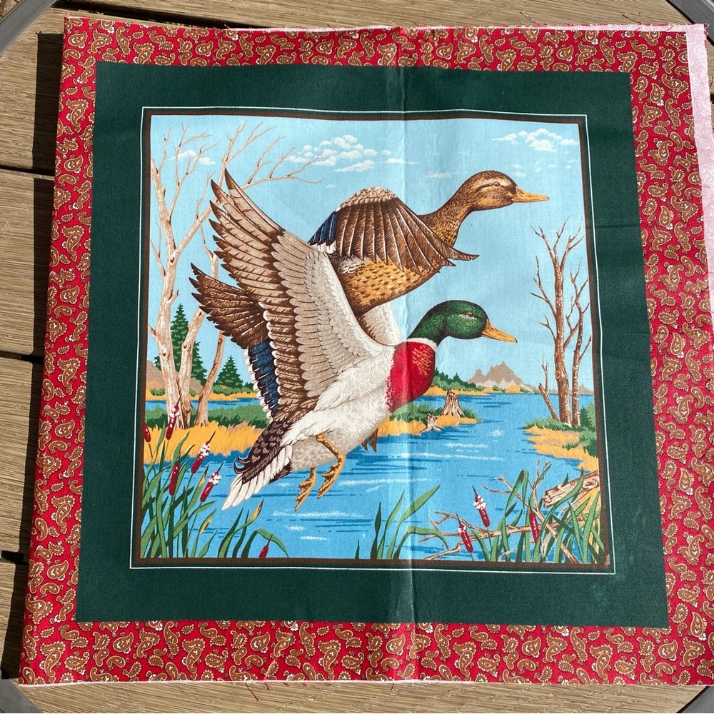 Duck Mallard Quilt Panel